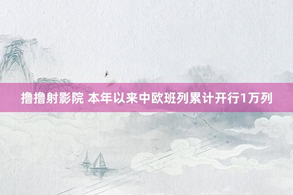 撸撸射影院 本年以来中欧班列累计开行1万列