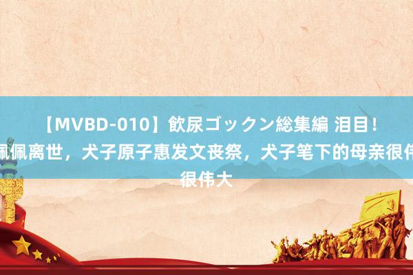 【MVBD-010】飲尿ゴックン総集編 泪目！郑佩佩离世，犬子原子惠发文丧祭，犬子笔下的母亲很伟大