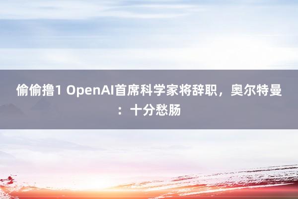 偷偷撸1 OpenAI首席科学家将辞职，奥尔特曼：十分愁肠