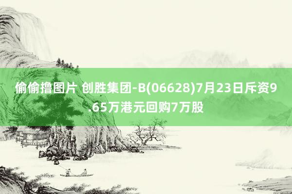 偷偷撸图片 创胜集团-B(06628)7月23日斥资9.65万港元回购7万股