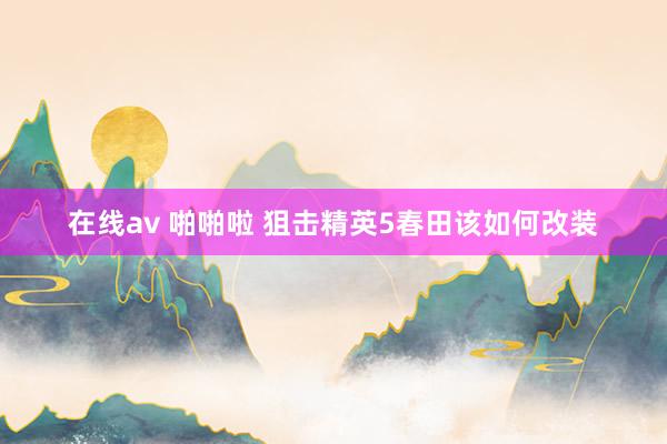 在线av 啪啪啦 狙击精英5春田该如何改装