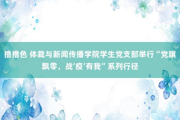 撸撸色 体裁与新闻传播学院学生党支部举行“党旗飘零，战‘疫’有我”系列行径